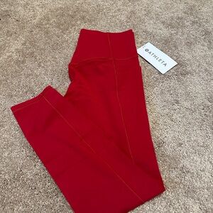 Athleta red Salutation Stash Legging